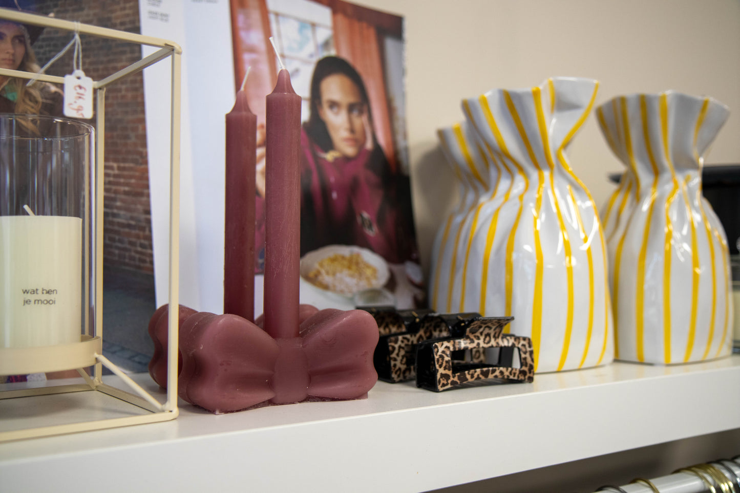 kaars strik burgundy