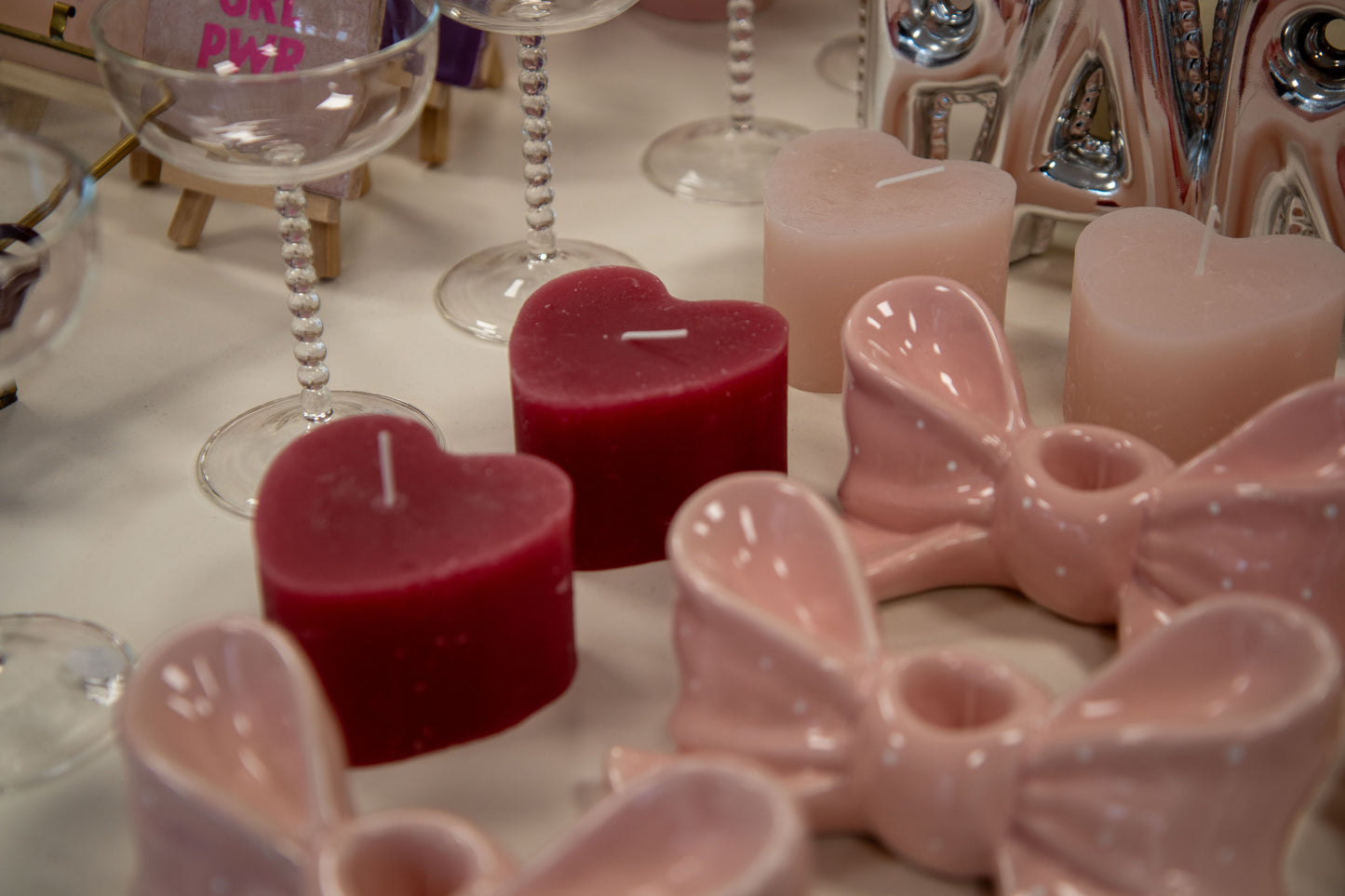 kaars hartje rood