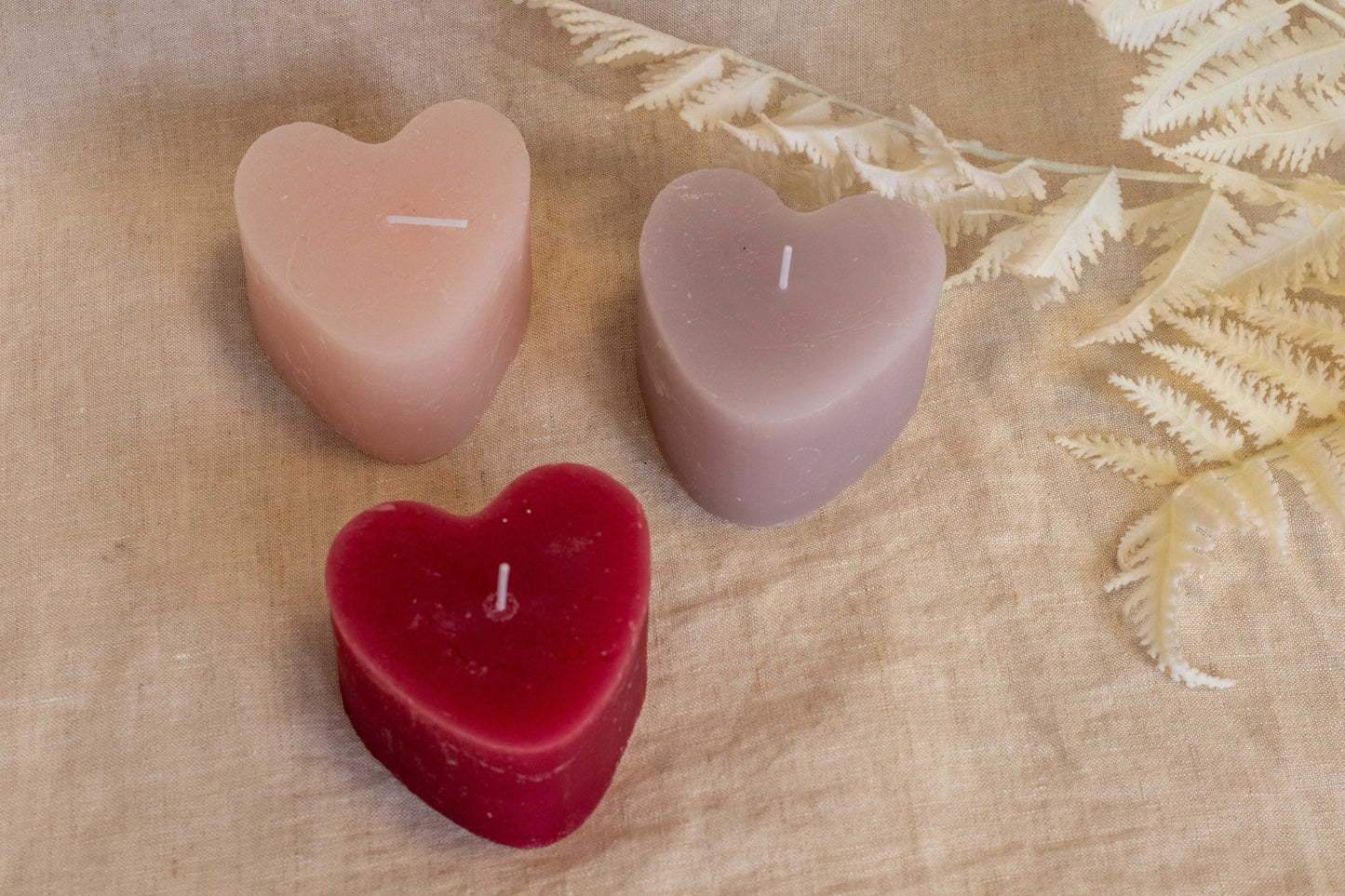 kaars hartje licht paars