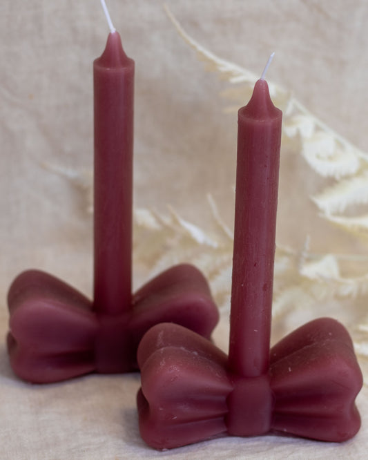 kaars strik burgundy