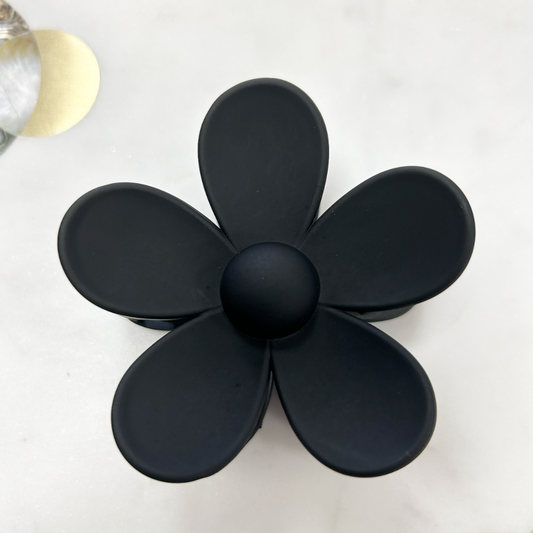 flower hairclip zwart