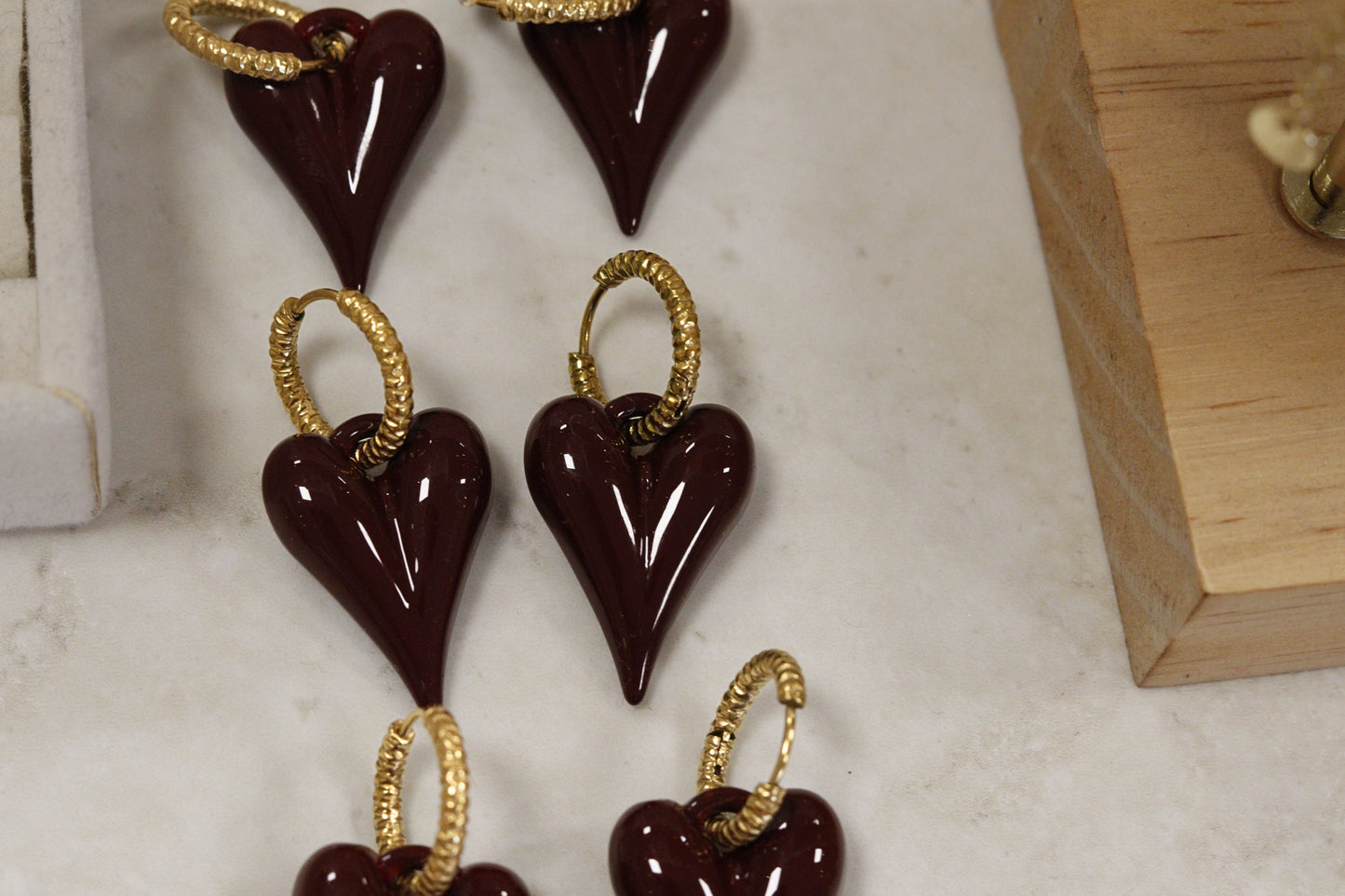 hart oorbel bordeaux