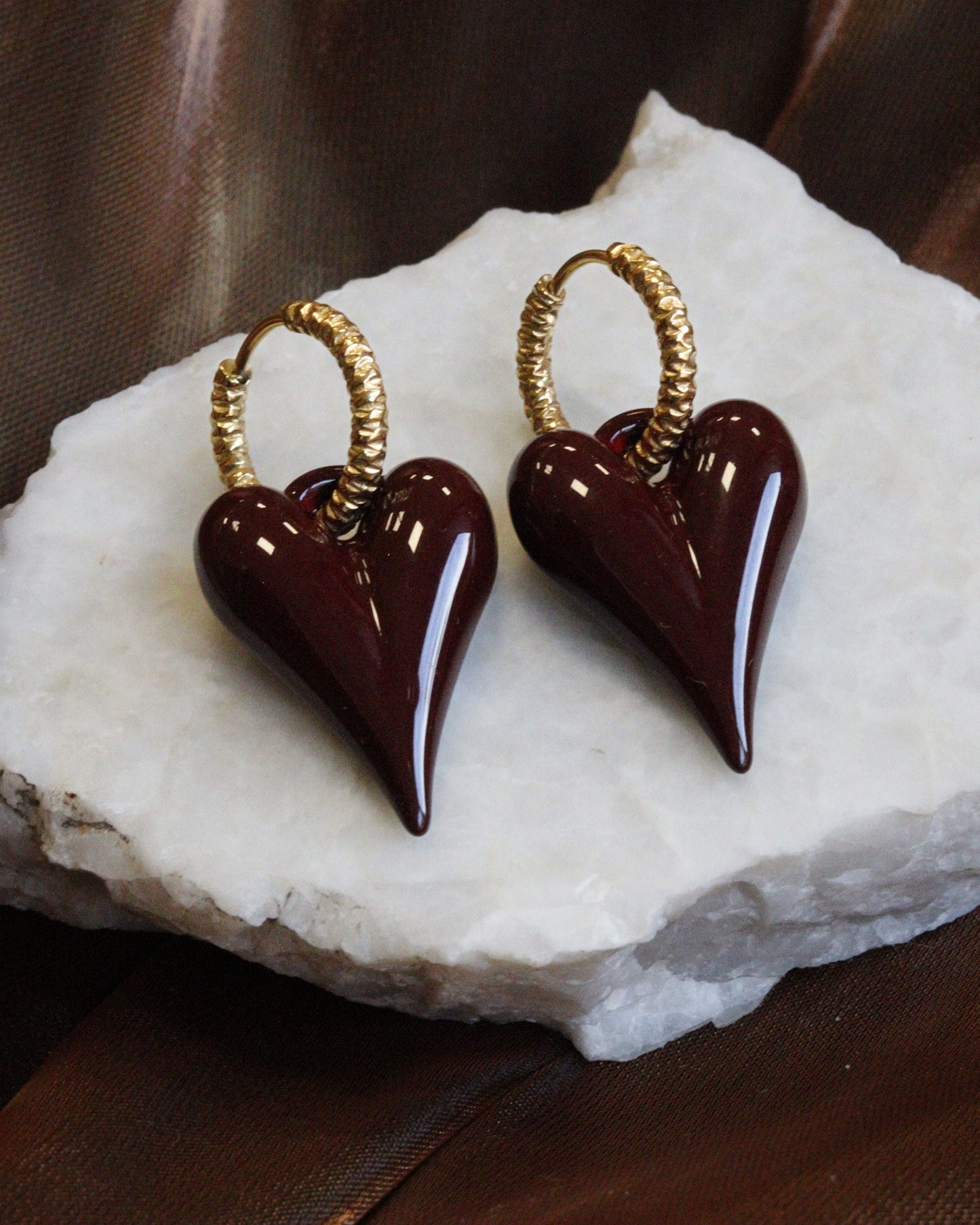 hart oorbel bordeaux