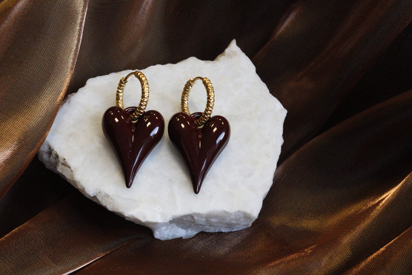 hart oorbel bordeaux