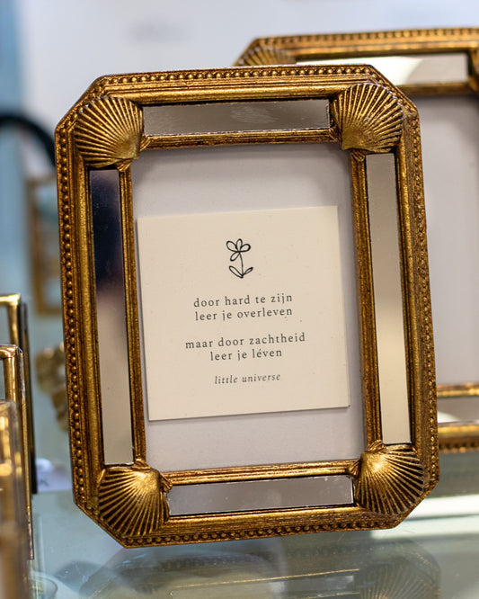 fotolijst messing schelp