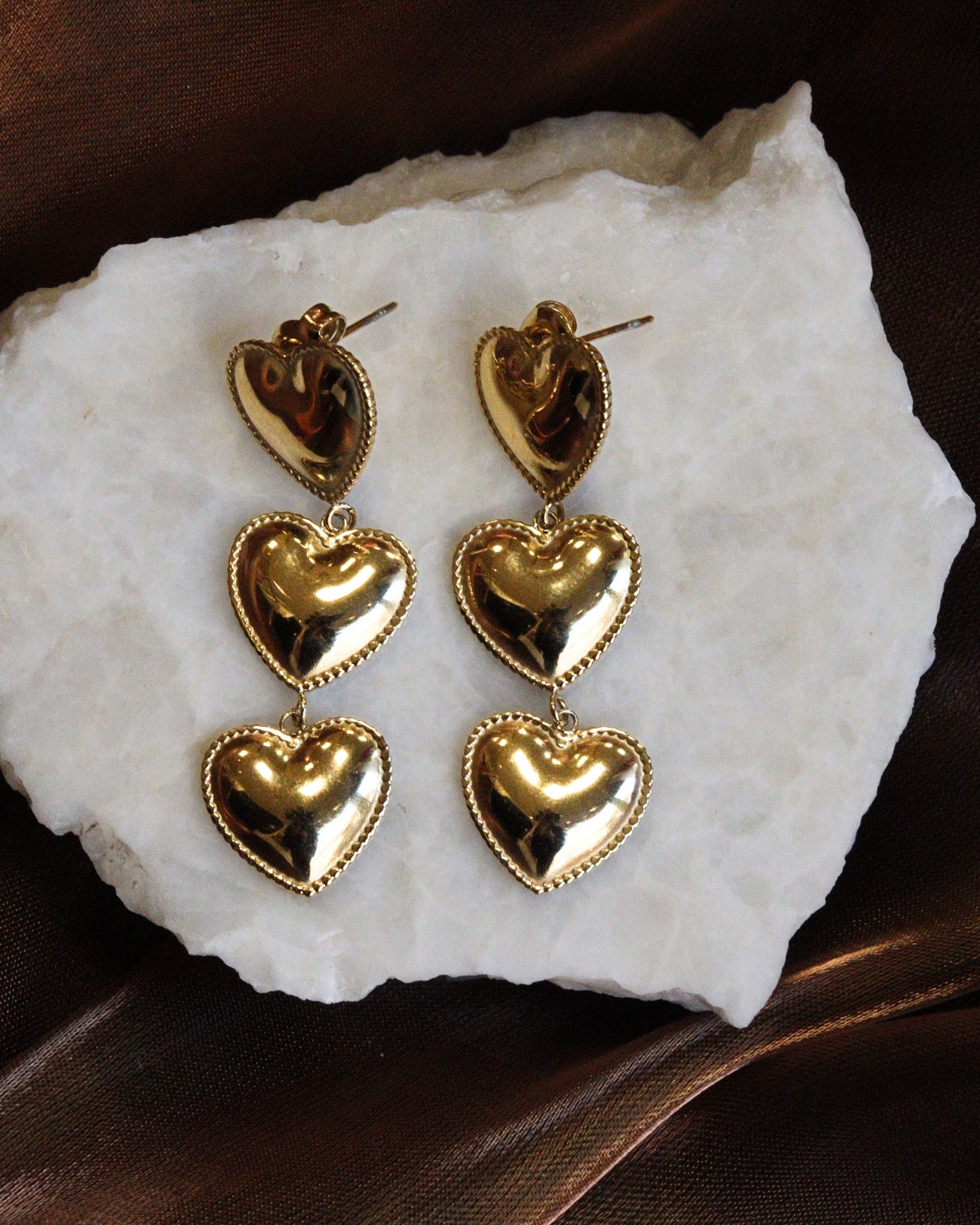 hartjes oorbel goud