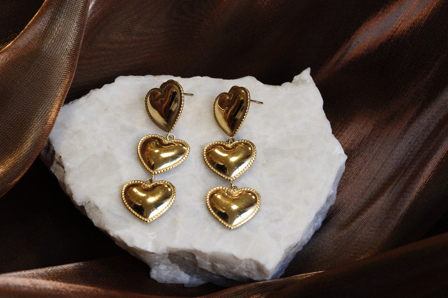 hartjes oorbel goud
