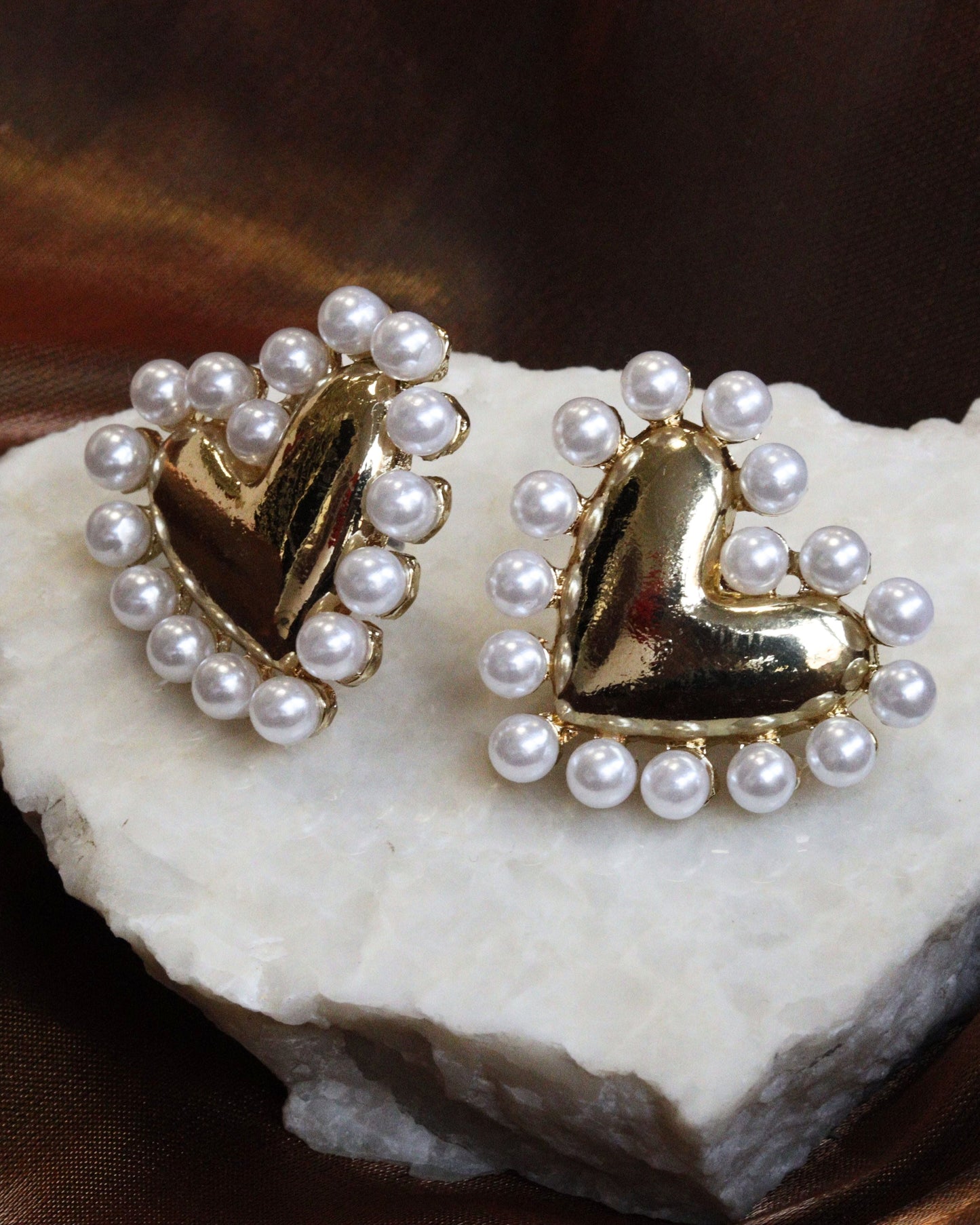 hartjes oorbel parel