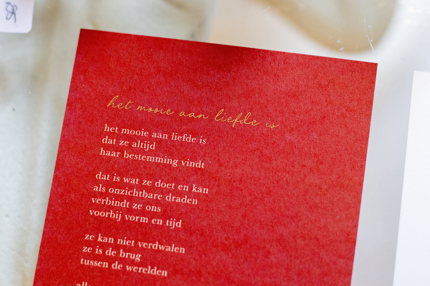 kaart het mooie aan liefde is