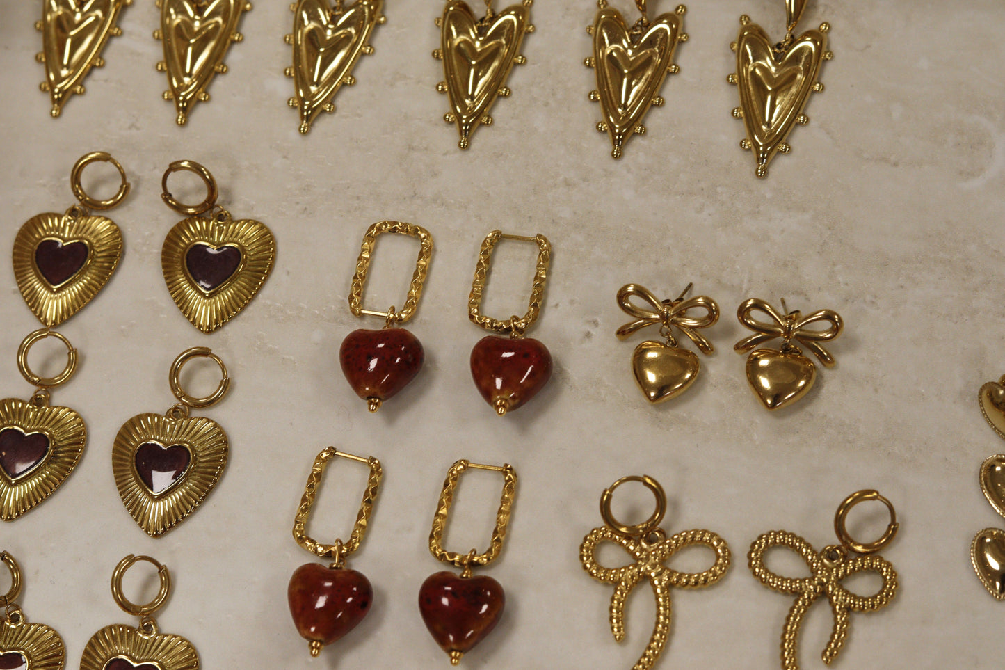 hart hanger goud rood