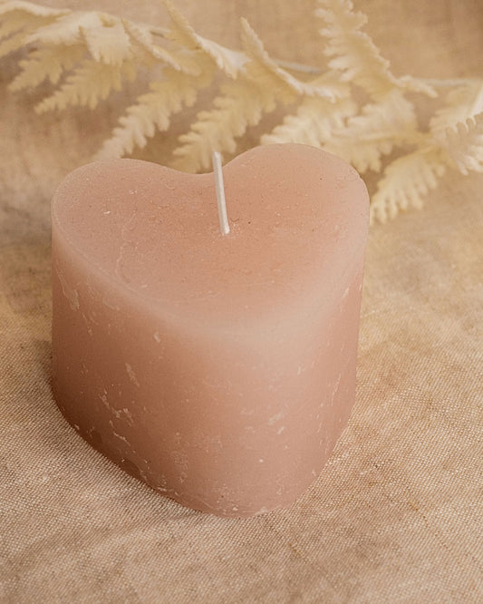 kaars hartje roze