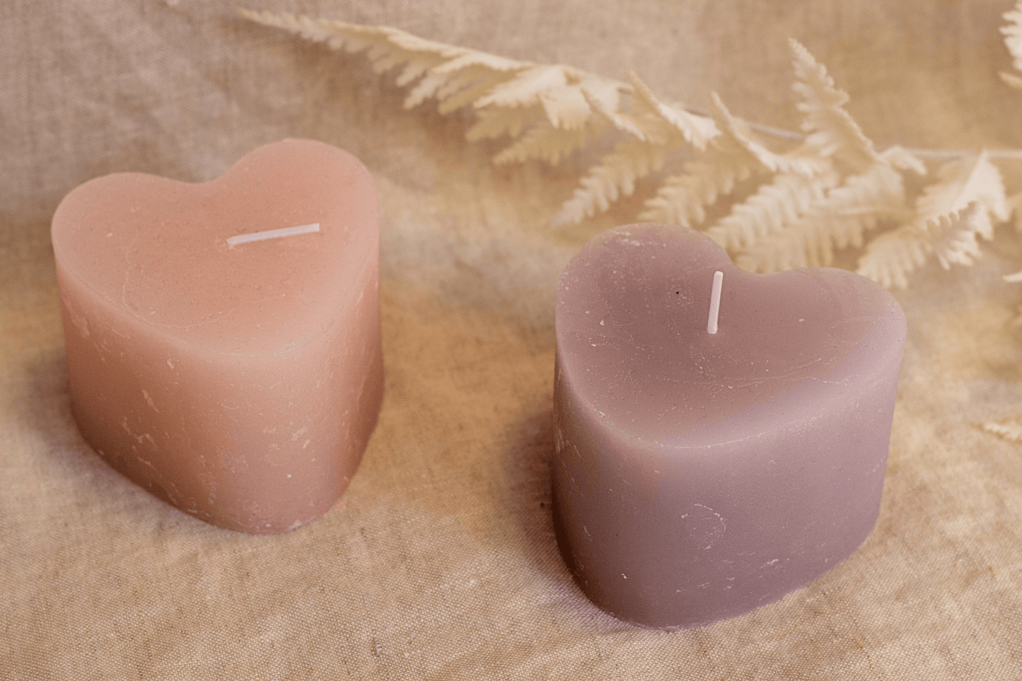 kaars hartje roze