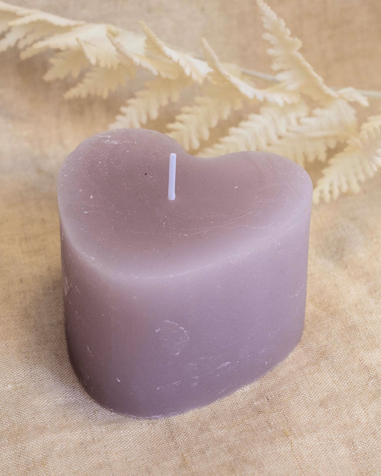 kaars hartje licht paars