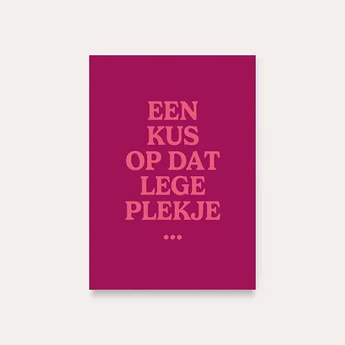 kaart een kus op dat lege plekje