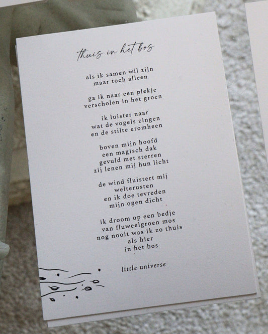 kaart thuis in het bos