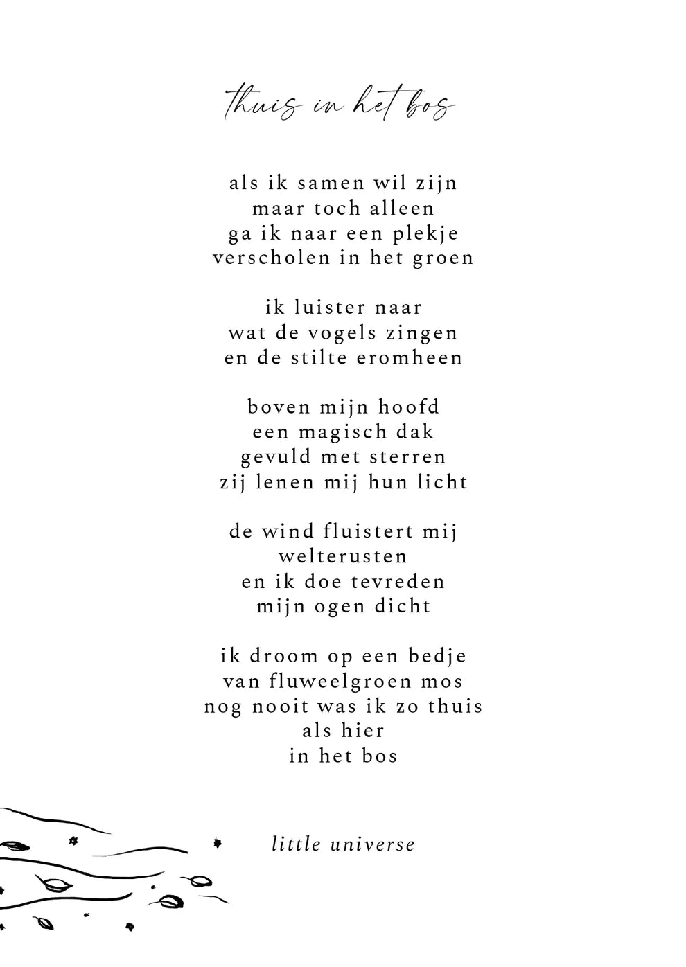 kaart thuis in het bos